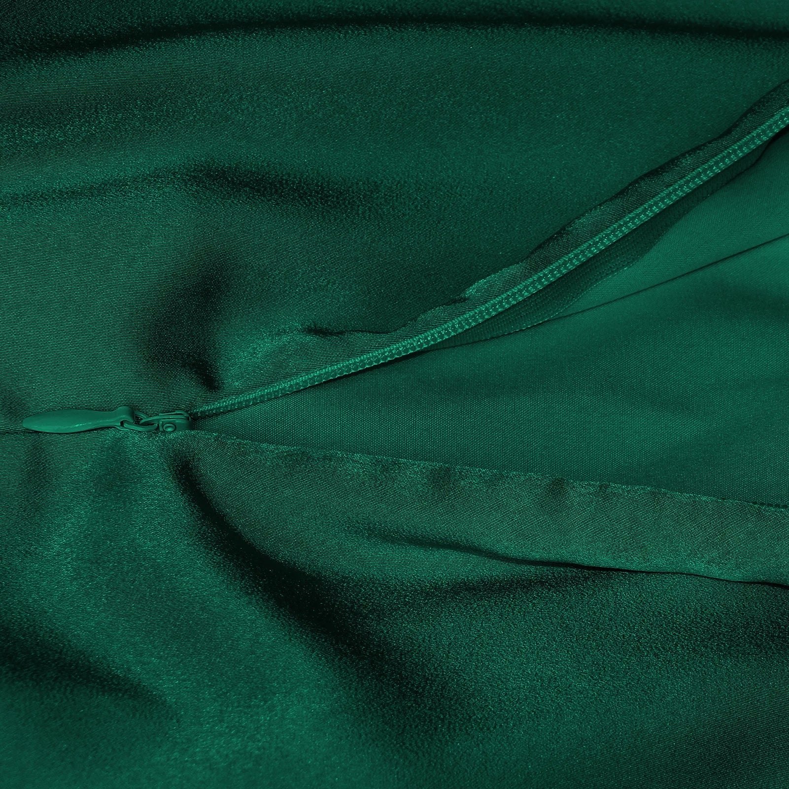 Foridol One Shoulder Turtleneck Tank Satin Women Party Dress Robe Zip Sleeveless Elegant Vintage Folds Women Clothing 2025