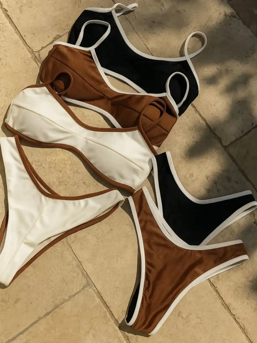 2026 Sexy Bikini Women Swimsuit Female Swimwear Bandeau Biquini Bathing Suit Shiny Swimming Suits Halter Bodysuit Beachwear