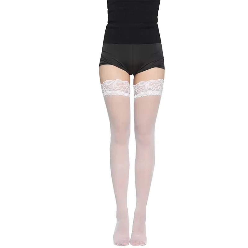 Stockings Sexy Lace for Women Summer Stockings JK Girl Socks Tight Breathable Stockings Fashion Versatile Style Black White Red