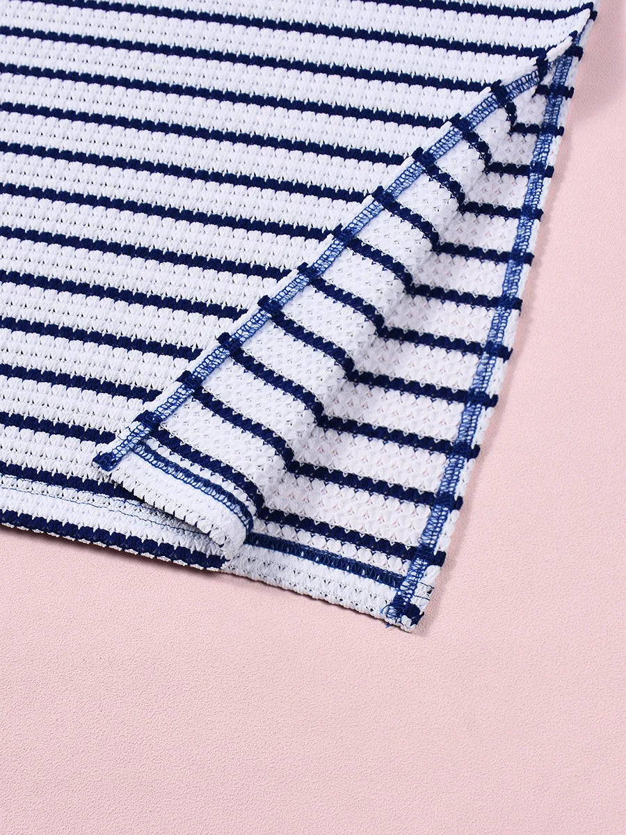 Summer slim temperament hot girl striped halterneck backless skirt suit vest casual suit