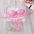 Women's Sexy Bra and Underwear Set - Elegant Floral Pattern - Erotic and Sensual Clothing - Suitable Beautiful Girls ZA825121
