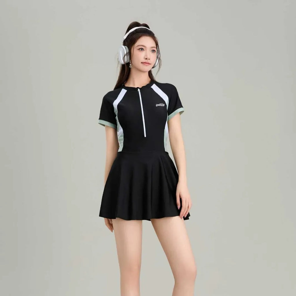 New Swimsuit for Women, Slightly Overweight, Plus Size Jumpsuit Style, Conservative and Slimming, Hot Spring Swimsuit Wholesale