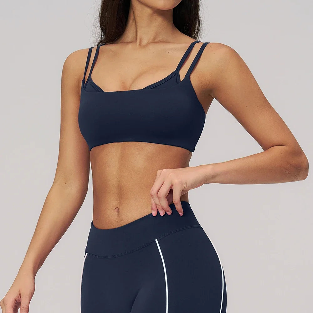 Summer Yoga Bra Women Sports Bra Running Cycling Gym Top Breathable Push Up Sports Underwear Women Fitness Workout Top Women Bra