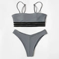 ZTVitality Solid Wrinkles High Waist Bikini 2022 New Padded Lace Up Swimsuit Sexy Swimwear Women Brazilian Bathing Suit Biquini