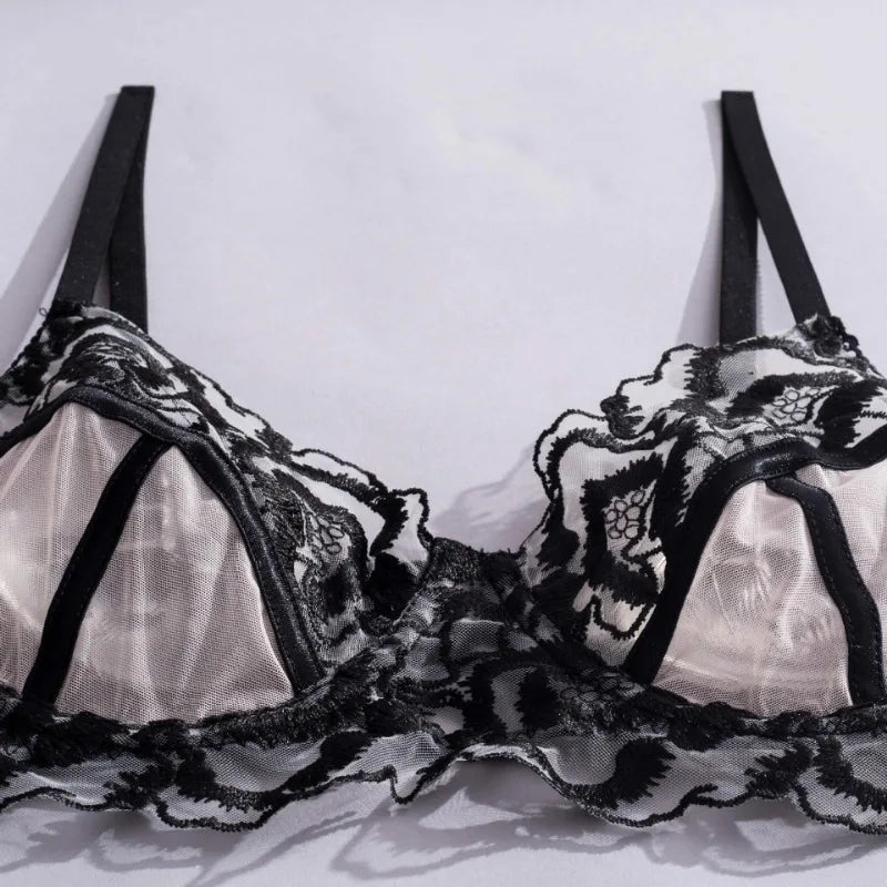 Toucheart Sexy Lingerie Set Mesh Lace Patchwork Sexy Underwear with Ring Waist Seal Women's Underwear Exotic Style Sexy Suit New