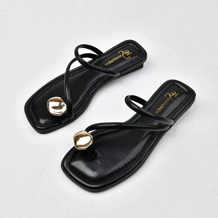 Beach Flip Flop Clip Toe Women Flats Slippers Shoes Outdoor Casual Ladies Low Heel Slides