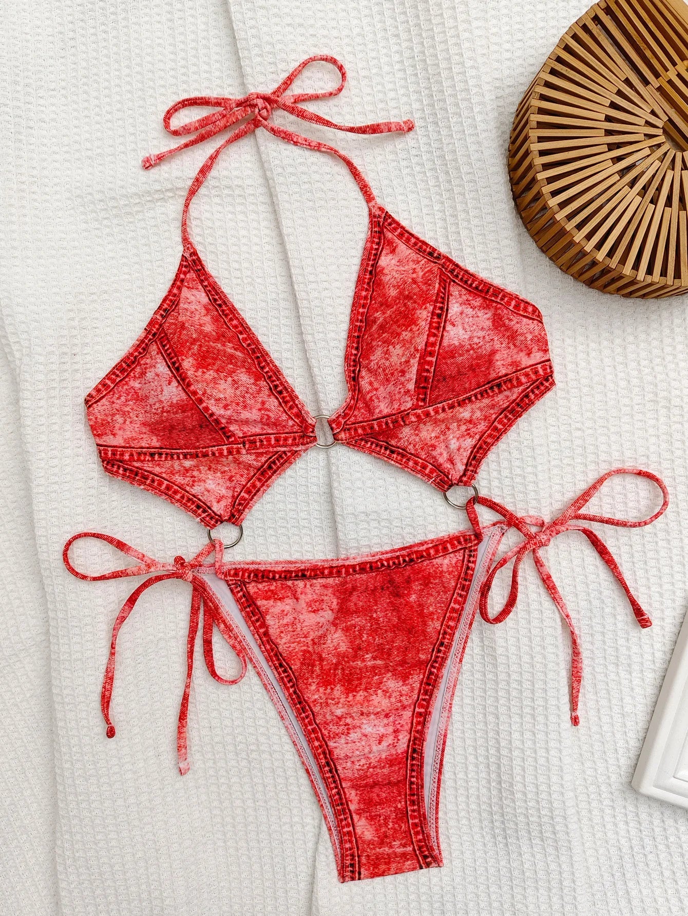 2026 Sexy Cowboy Monokini Swimsuit One Piece String Ring Link Swimwear Women Bathers Bathing Swimming Swim Suit Female Beachwear