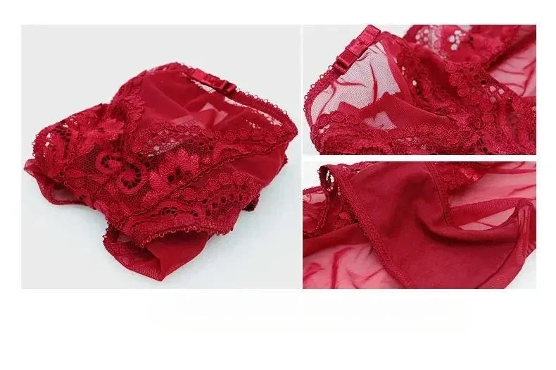 Women's Bras Sexy Lace Half Cup Push Up French Style Lingerie Solid Soft Deep V Top Breathable Comfortable Closure Thin Bralette