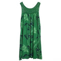 Mini Dress Floral Printed Lace Stitching O-Neck Sleeveless Women Summer Loose Tank Dress