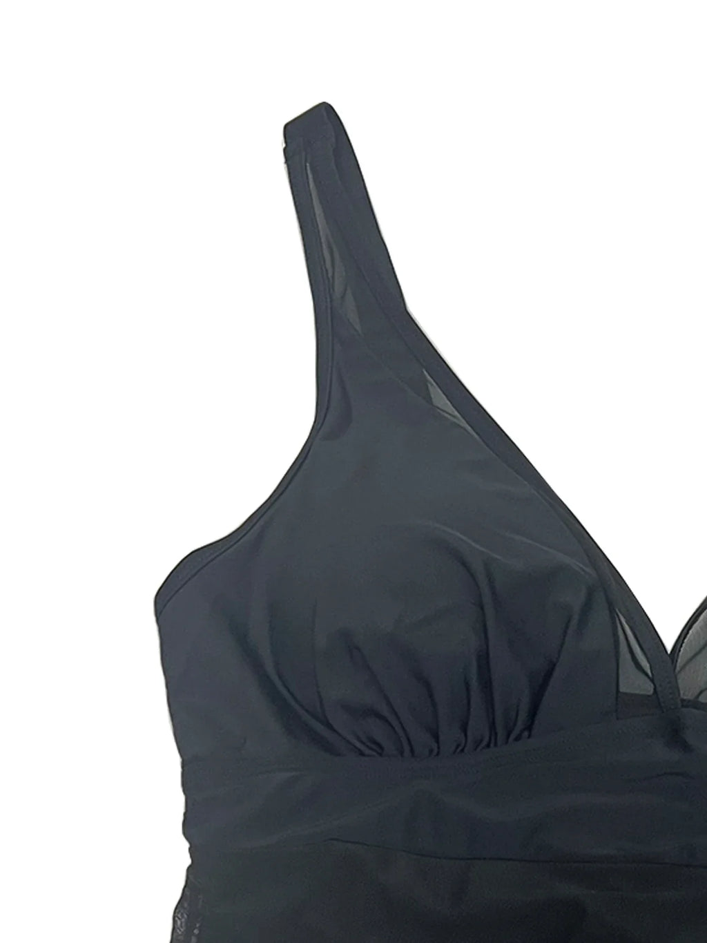 2026 Mesh Swimsuit Women One Piece Black Strappy Large Plus Big Size Swimwear Female Bathers Bathing Swimming Swim Suit 0XL-5XL
