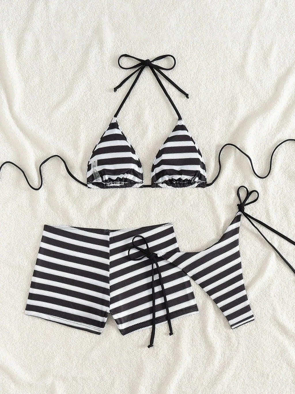 DEKA New Arrival Triangle Striped Bikini Set Women Shorts Swimsuit Micro Swimwear Bathing Suit Brazilian Biquini Sexy Beach Wear