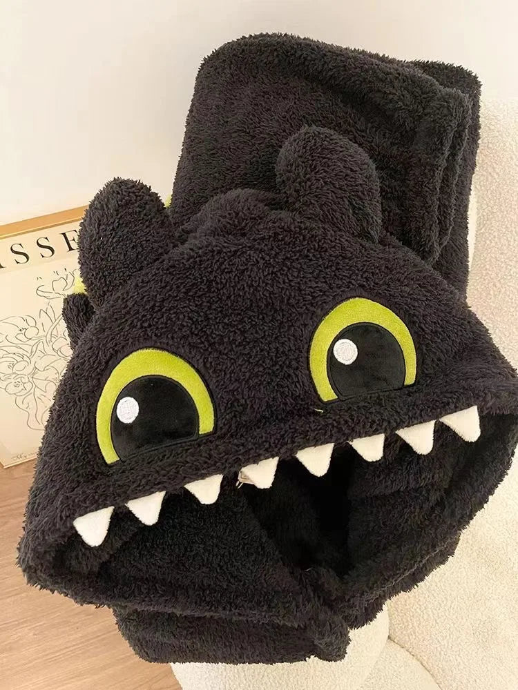 Adult Kigurumi Toothless Dragon Onesie Pajamas Cosplay Costume Robes Anime Nightgown Halloween Cartoon Sleepwear Slipper