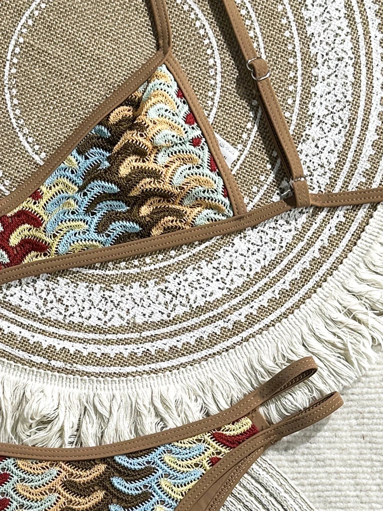 2026 Printed Crochet Bikini Women Swimsuit Female Swimwear Two-pieces Bikini Set High Leg Cut Bather Bathing Suit Swim Beachwear