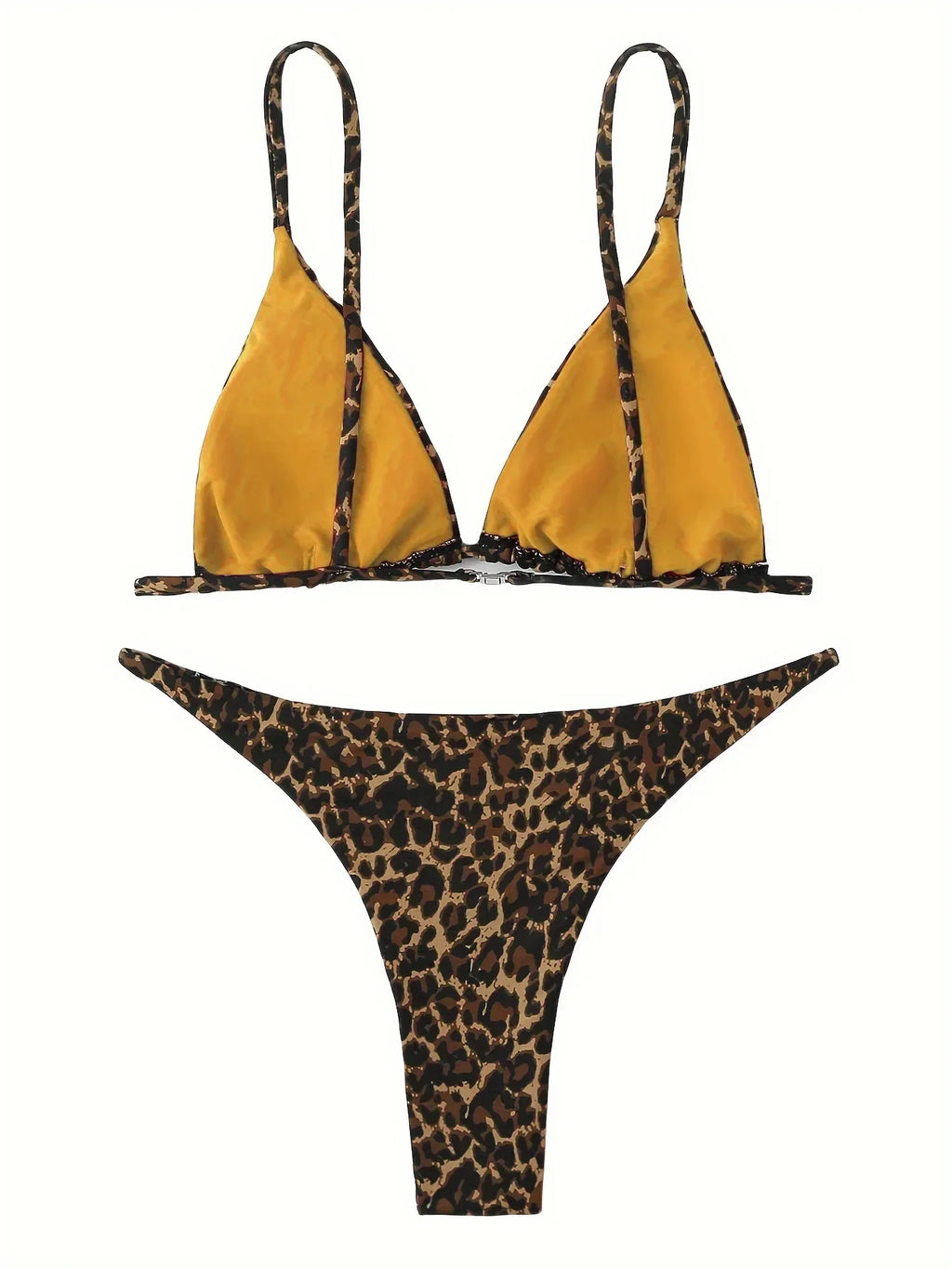 2024 Micro Leopard Bikini Women High Cut  Bandage Push Up Swimsuit Sexy Bathing Suit Padded Thong Swimwear,summer Beach Vacation