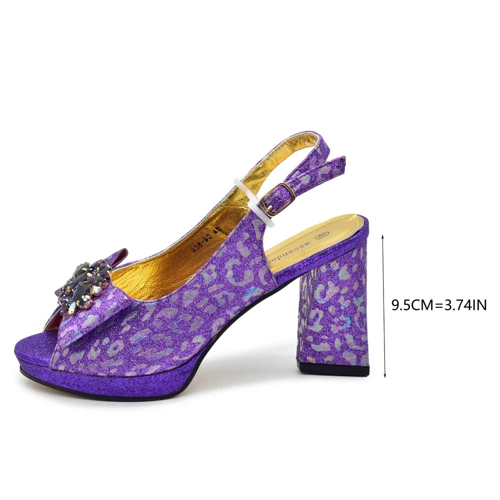 doershow New Italian Shoe and Bag Set New 2024 Women Shoes and Bag Set In Italy SKY BLUE Italian Shoes with Matching Bag HCV1-2