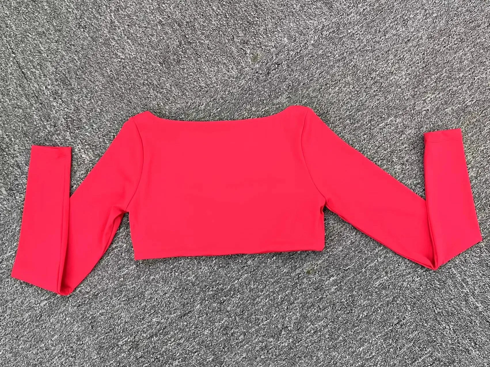Women Crop Tops Yoga T-shirts Solid Sports Top Long Sleeve Running Shirts Quick Dry Fitness Gym Sport Gymwear