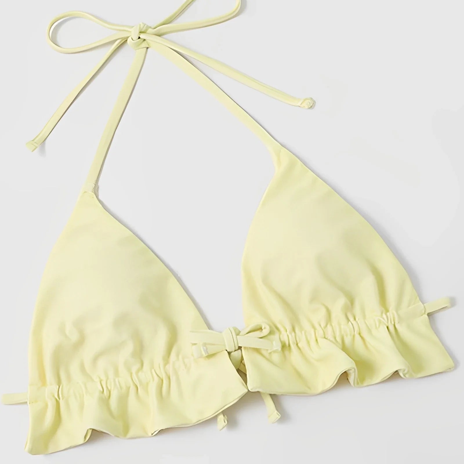 3 Pieces Solid Bikini 2026 Women & Beach Skirt Swimwear Female Halter Swimsuit Beachwear Bathers Bathing Swimming Swim Suit