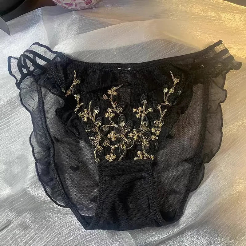 Women's low-waist underwear transparent breathable quick-drying girl's briefs