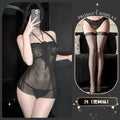 Strap Sexy Dress Pure Desire Women's High-End Sensual Nightdress Seductive Transparent Nightclub Dress Elegant For Woman 22JO