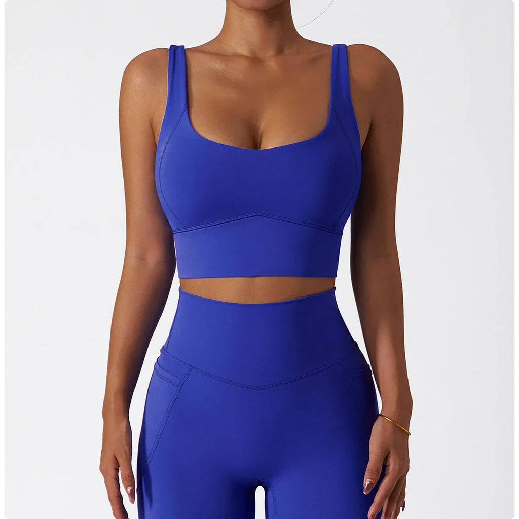 Comfort SkinFriendly Sports Bra With Chest Pad Tank Top Women Gym Fitness Running Yoga Bra Stretch Pull Up Vest Underwear Women