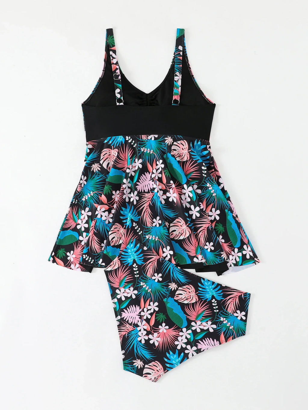Strappy Printed Tankini 2026 Large Plus Size Swimsuit Women Beach Dress Swimwear Female Bathers Bathing Swimming Swim Suit 4XL