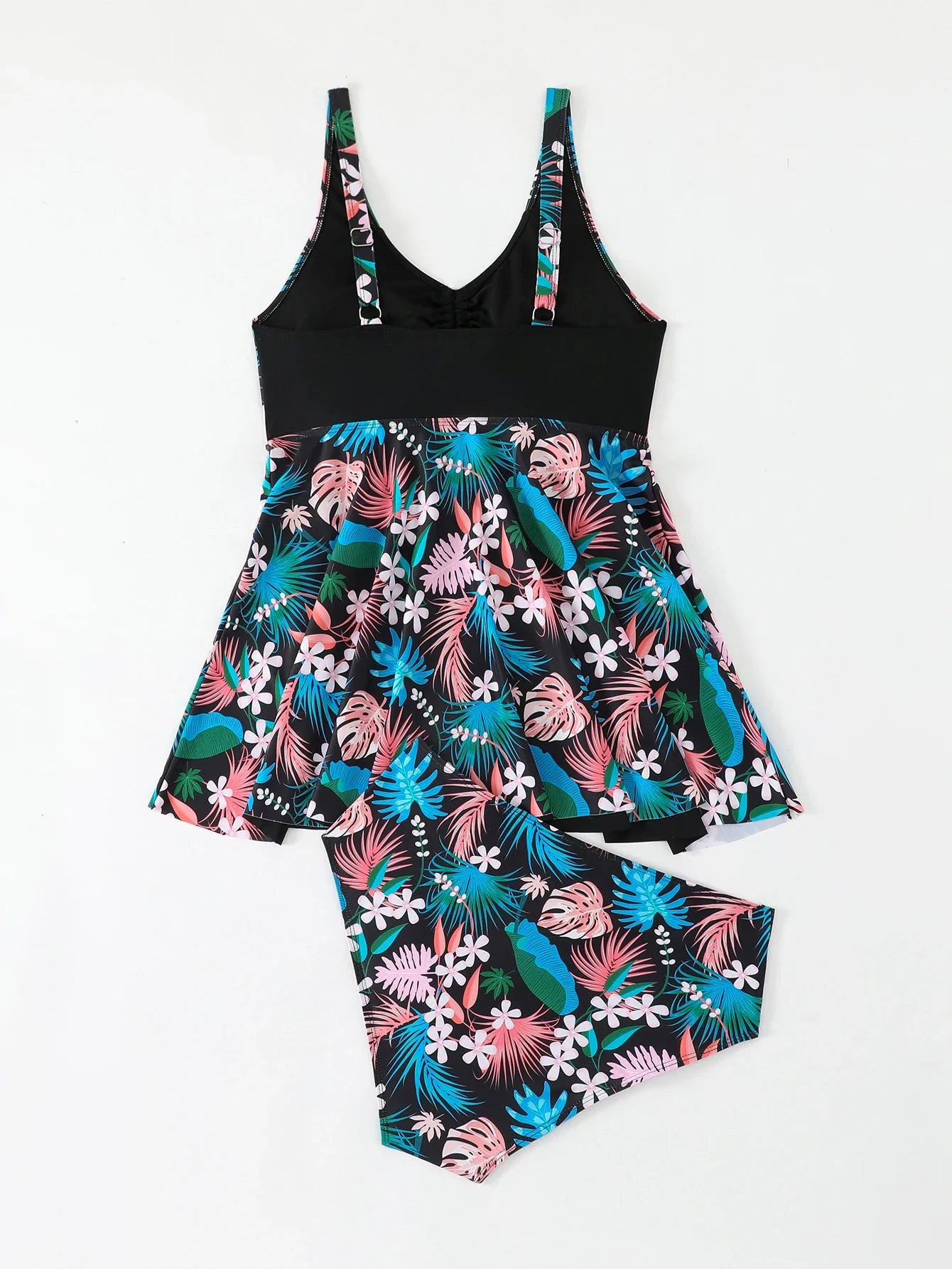 Strappy Printed Tankini 2026 Large Plus Size Swimsuit Women Beach Dress Swimwear Female Bathers Bathing Swimming Swim Suit 4XL