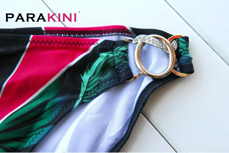 DEKA Rhinestone Love Heart Bikini Set Women Diamond Swimsuit  Crystal Luxury Push Up Metal Thong Swimwear