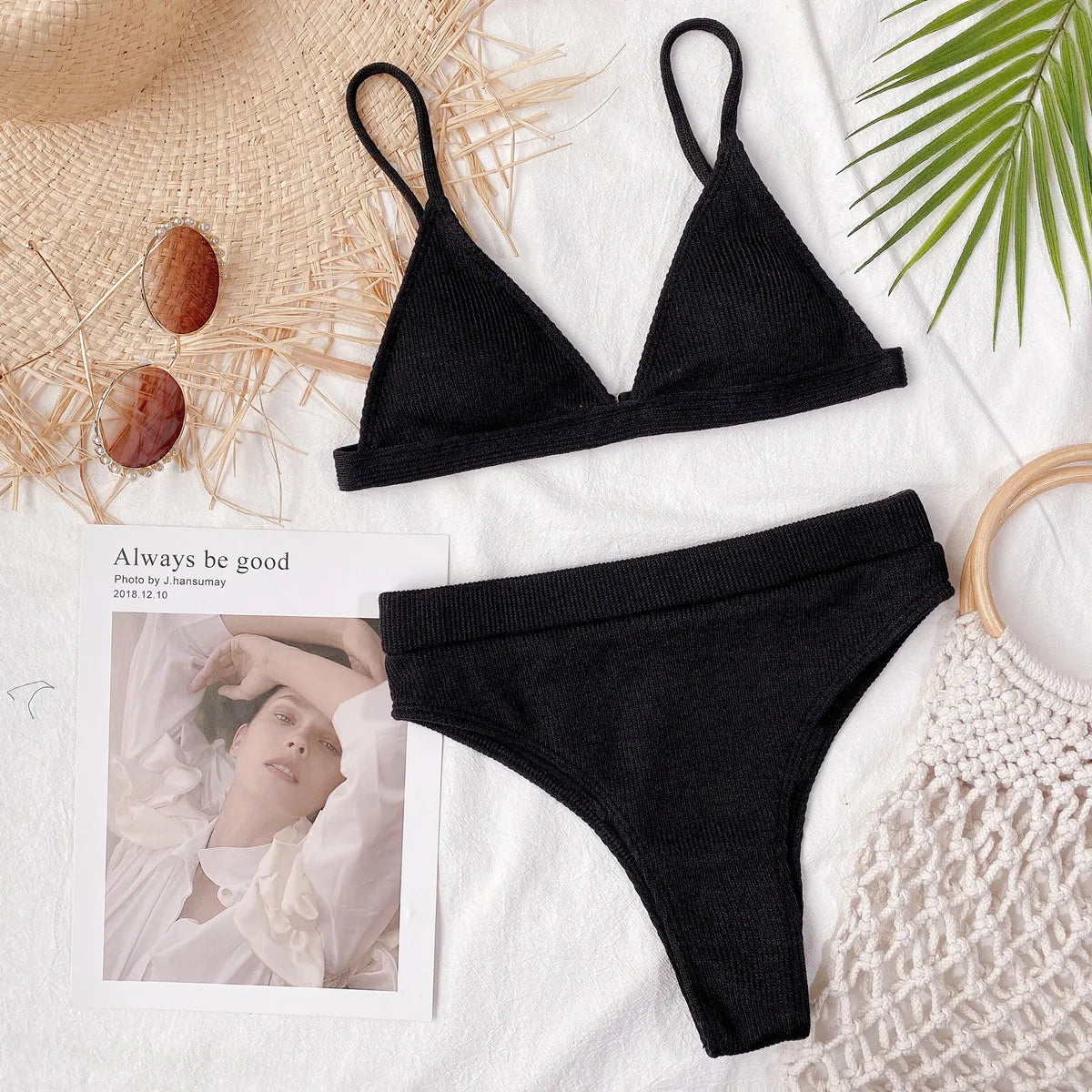 5 Colors Sexy Bikini Women Solid High Waist Swimwear Swimsuit Bikinis Set Ribbed Bathing Suit Female Maillot De Bain Femme 2026
