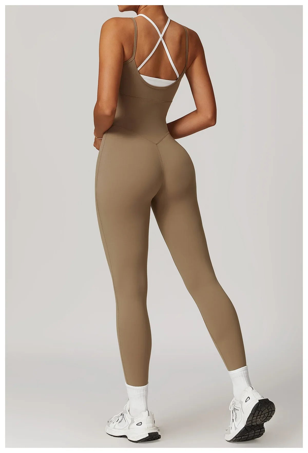 Yoga Jumpsuit Fake two color contrast halter sport jumps Women Push Up Gym Fitness Overalls Sport Outfit Sportswear Clothes 8843