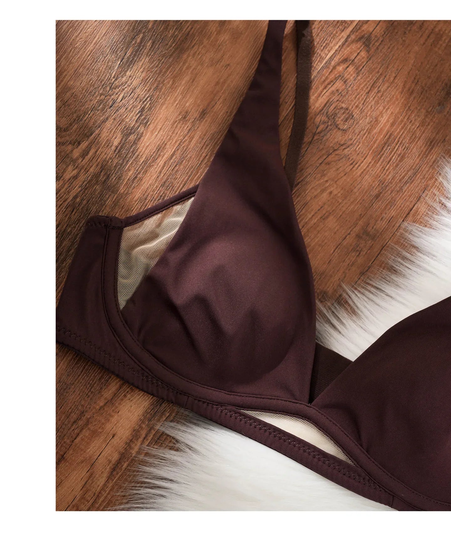 Sexy Deep V Rabbit Ear Bra, Wireless Invisible Summer Bra for Women, Thin Breathable Comfort Bralette Small Chest No Underwire