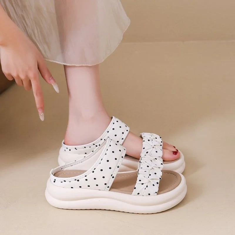 2026 Summer  Sandals for Women's Thick Soled Casual Daily Life Shoes for Female Fashion Style Beach Flat