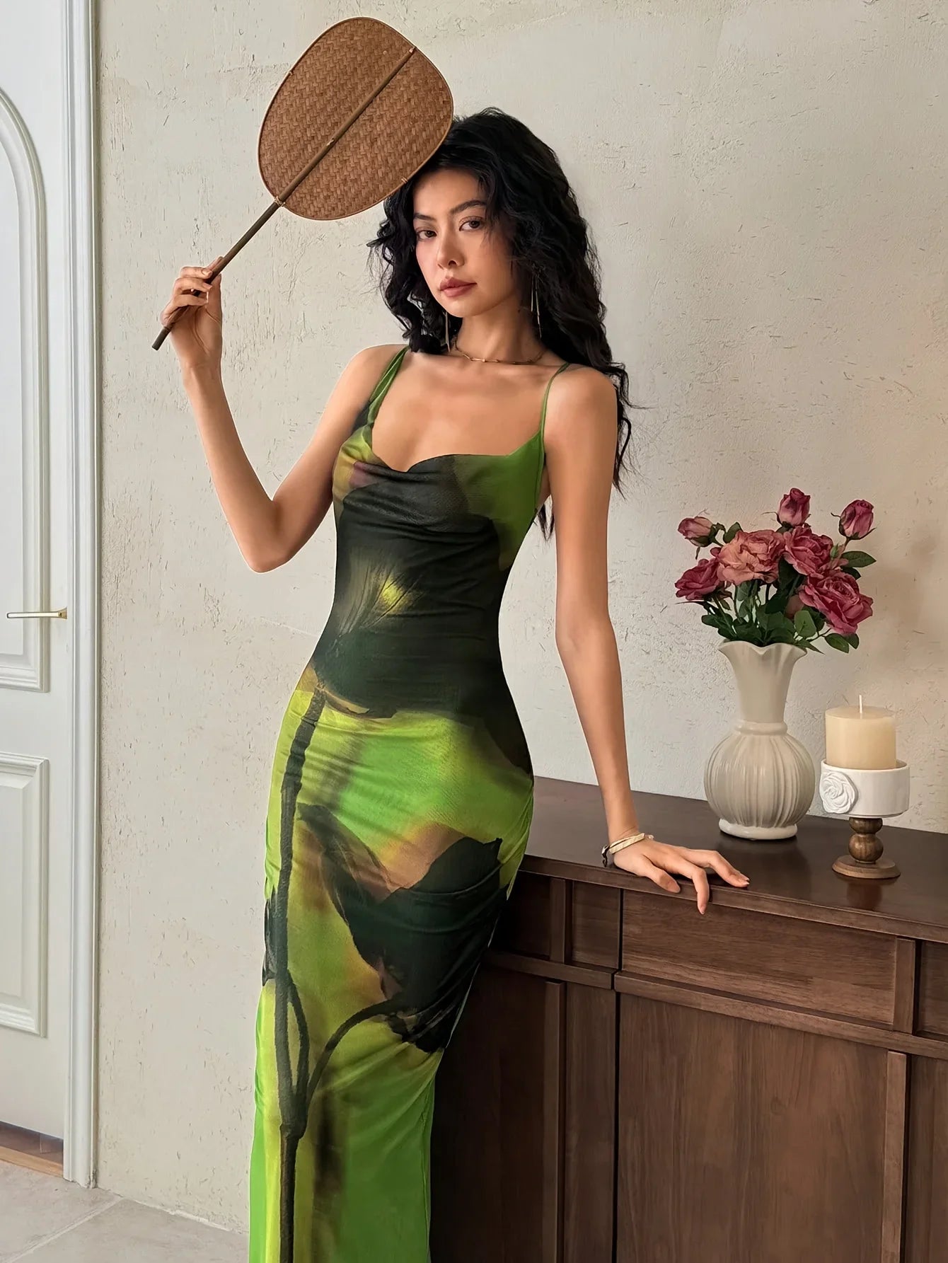 Women's Long Slimming Summer Dress Simple Stylish Maxi Gown for Warm Weather