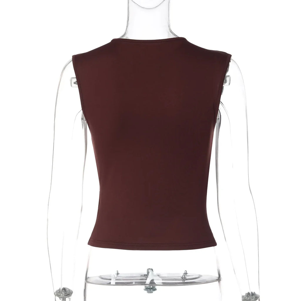 FDYOUI Elegant Lace Patchwork Tank Tops 2026 Summer See-through Sleeveless T-shirt Ladies Folds Slim Corset Crop Top High Street