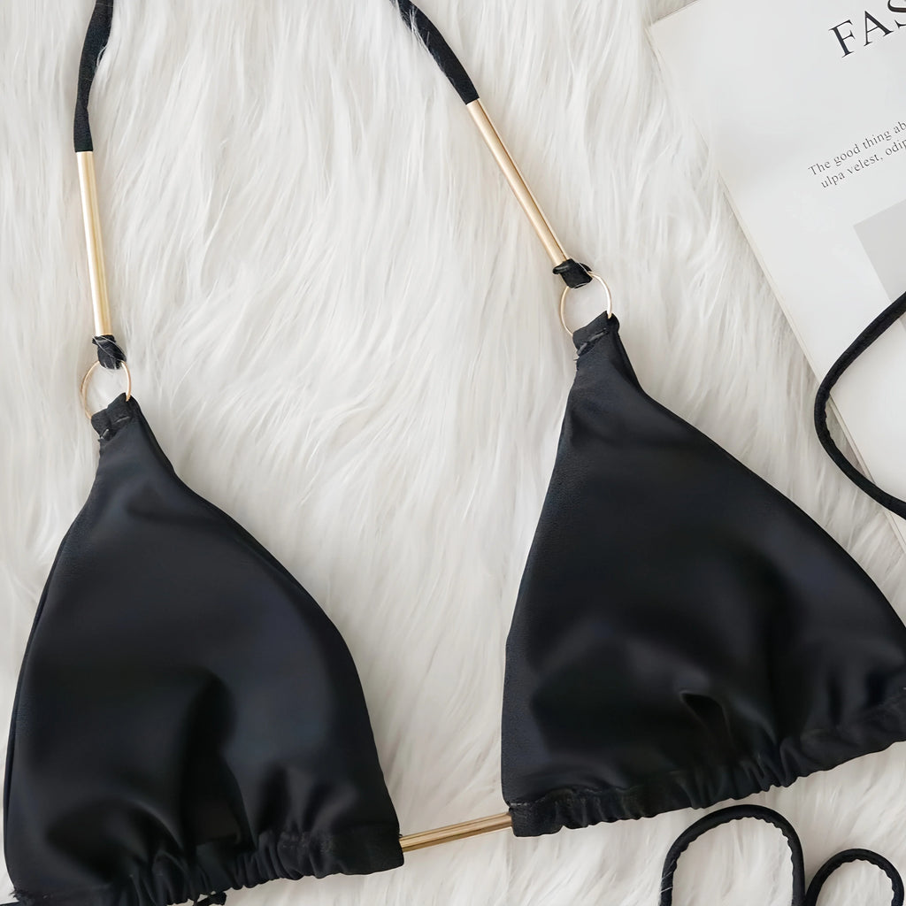Sexy Hollow Out High Leg Cut Bikini Female Swimsuit Women Swimwear Two-pieces Bikini Set Brazilian Bather Bathing Suit Swim Lady