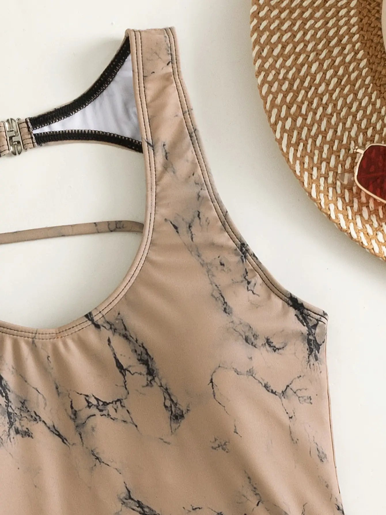 2026 Print Lace Up Back Swimsuit One Piece Solid Swimwear Women Bathing Swimming Suit Female Padded Summer Beachwear Bodysuit