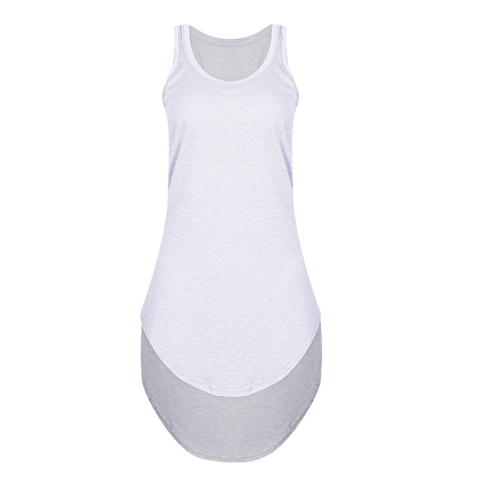 Women's Summer Dresses Casual Women Summer Plus Size Tank Dresses Solid Color Mini Dress U Neck Cotton Women Bridal Shower Dress