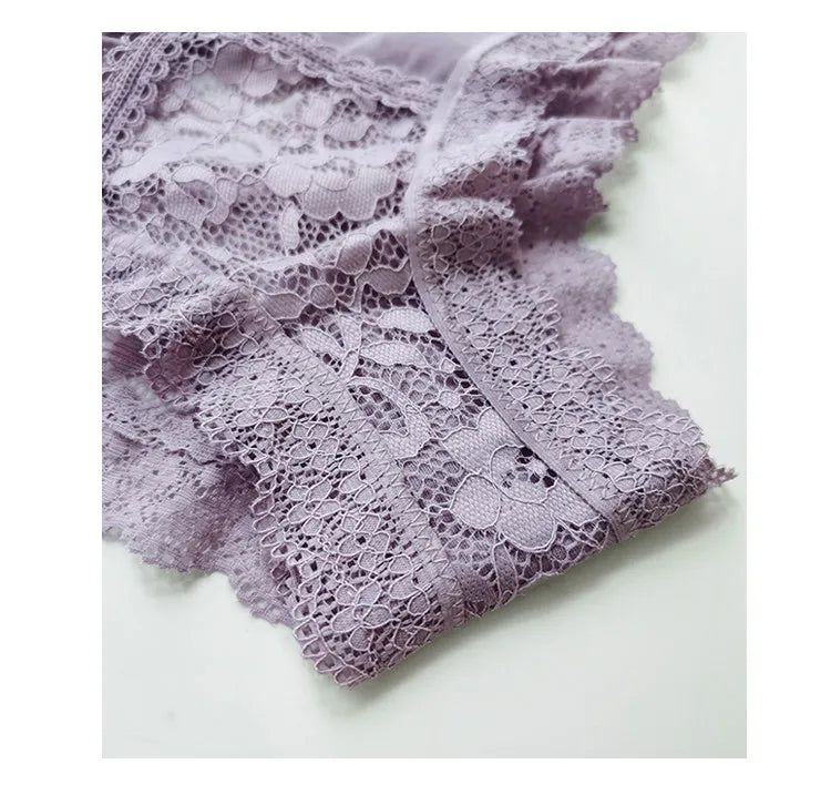 Lace Thin Sexy Girls Panties Seamless Women Briefs Thong Hollow Out G String Underwear Transparent Female Low Waist Lingerie