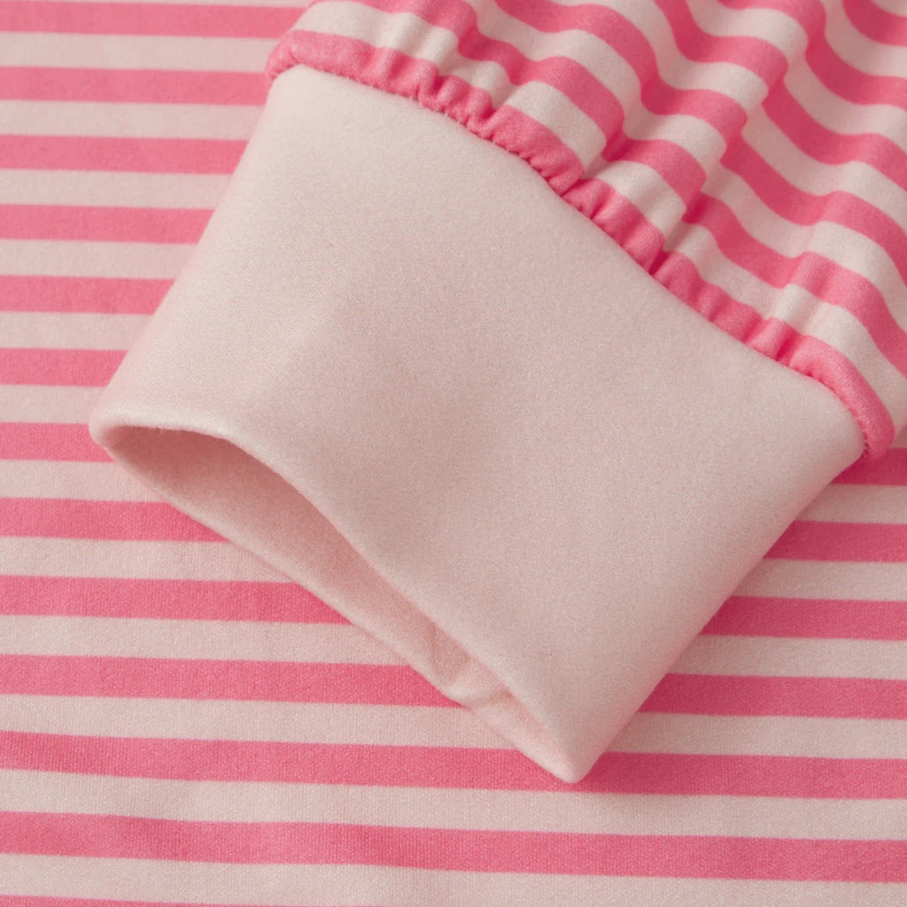 Spring Autumn Casual Loose Tops for Women Long Sleeve Round Neck Loose Fit Striped Print T-shirts