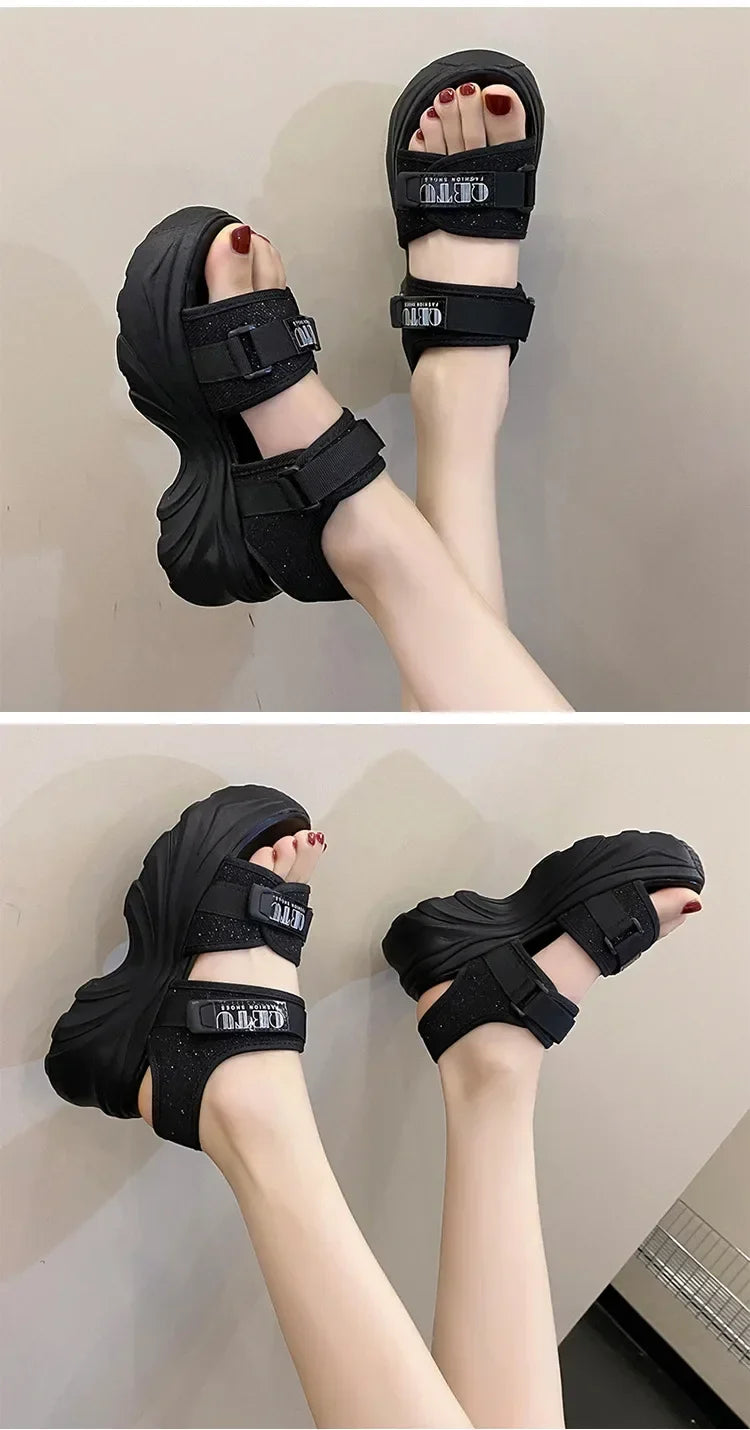 New Sports Sandals for Women Flat Bottomed Beach Shoes Thick Soled Casual Women Shoes Sandalias De Mujer 2025