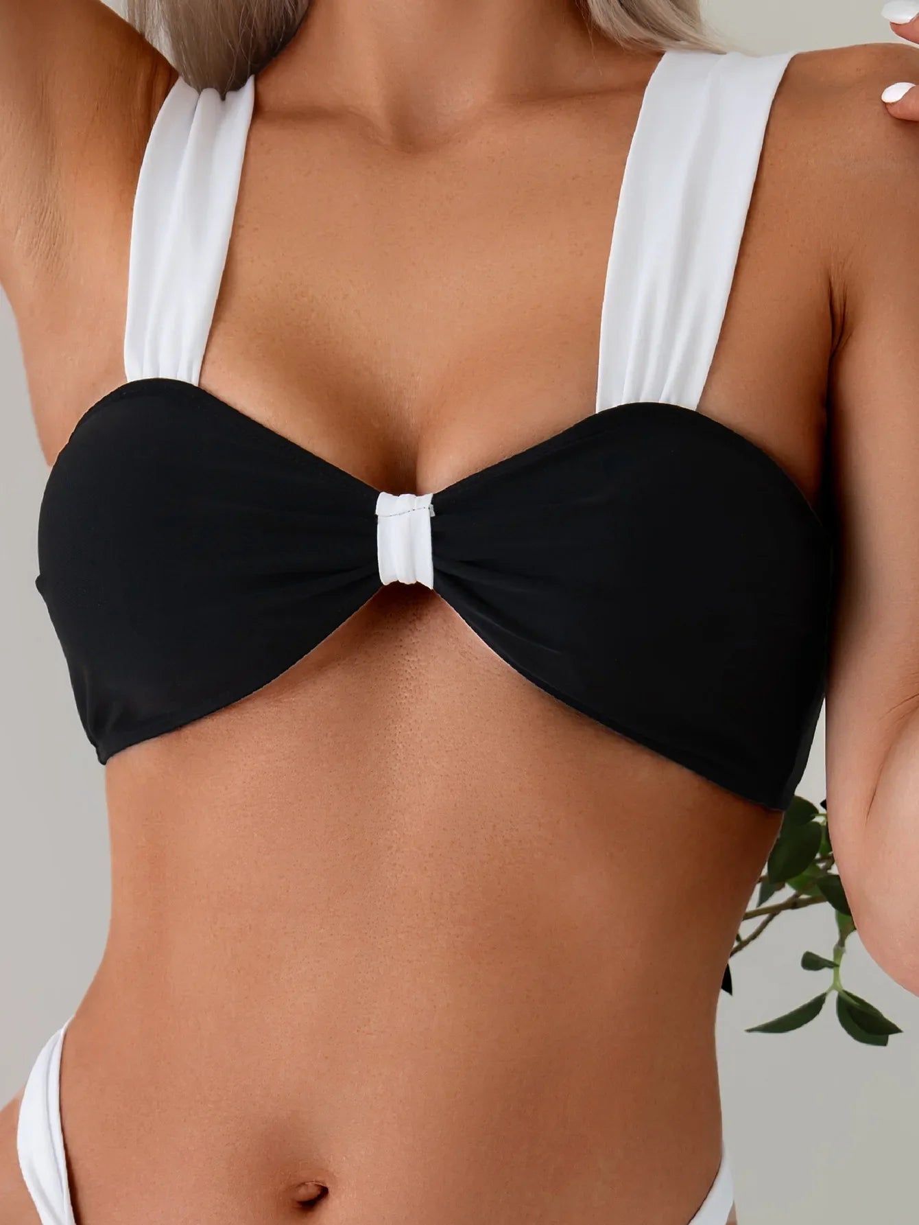 2026 Solid Thong Brazilian Bikinis Swimwear Women Swimsuit  Black White Bikini Set Bathing Suit Female Summer Beach Wear Biquini