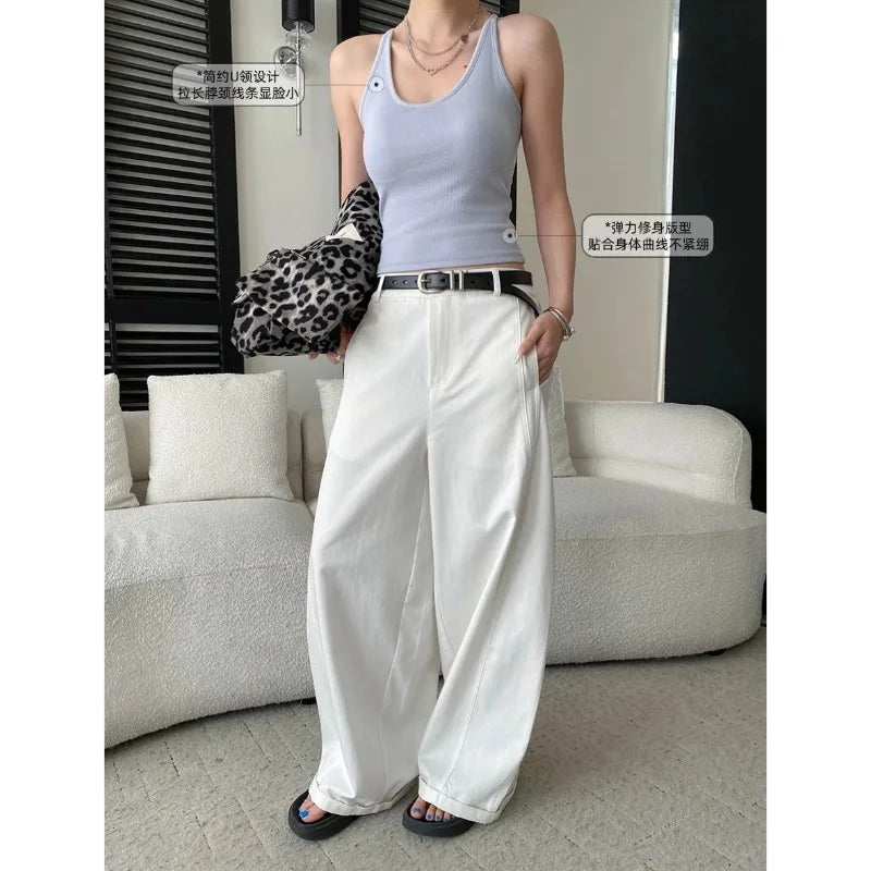Sports vest U-neck slim fit camisole bottoming T-shirt