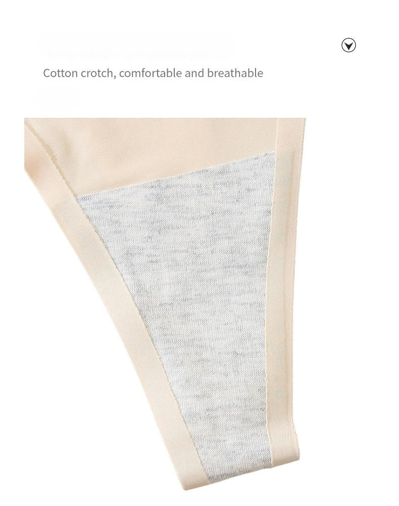 New Sexy Thin Ice Silk Women's Briefs Low Waist Invisible Yoga Fitn Sports Underwear Pure Color Ladies Thong Panties