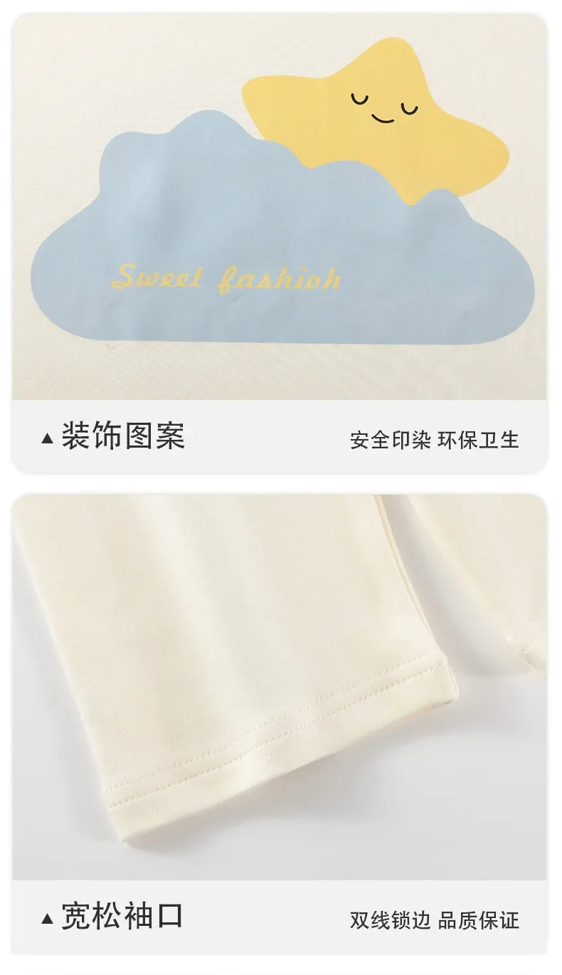 Pure cotton pajamas for women, long-sleeved trousers, can be worn outside, pure cotton home clothes, Class A antibacterial 100%