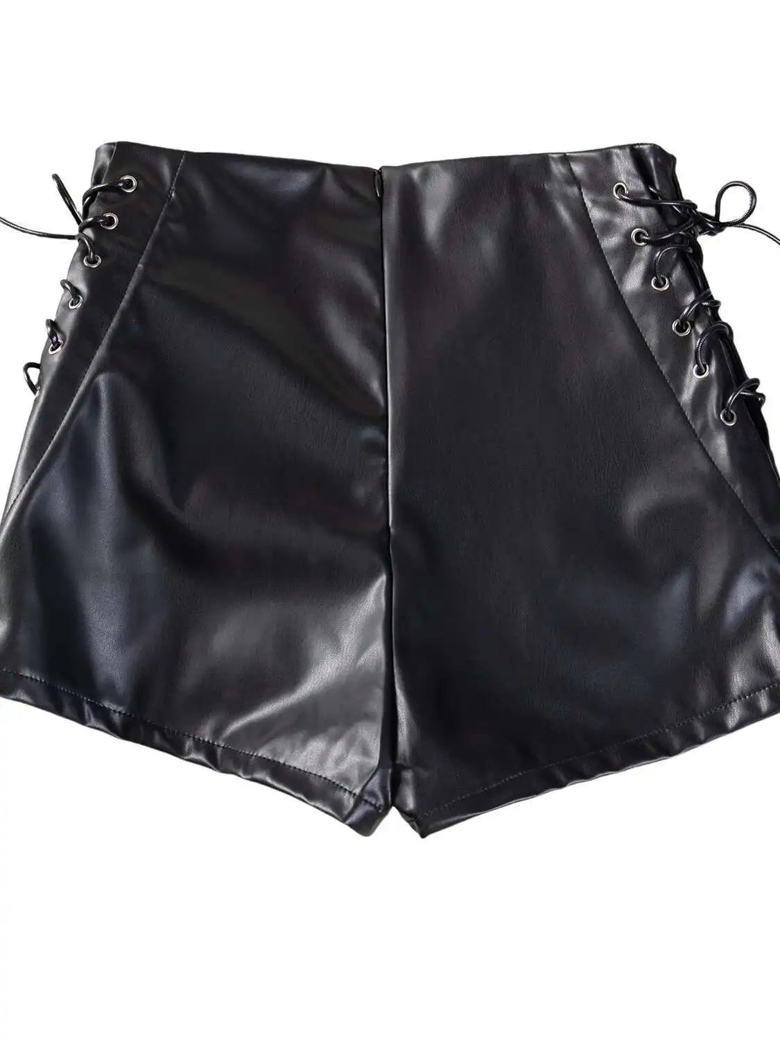New Solid Color High Waist Elastic Shorts Women's Tight Casual Shorts Thin Drawstring Pure Desire Casual Charming Shorts NWSV