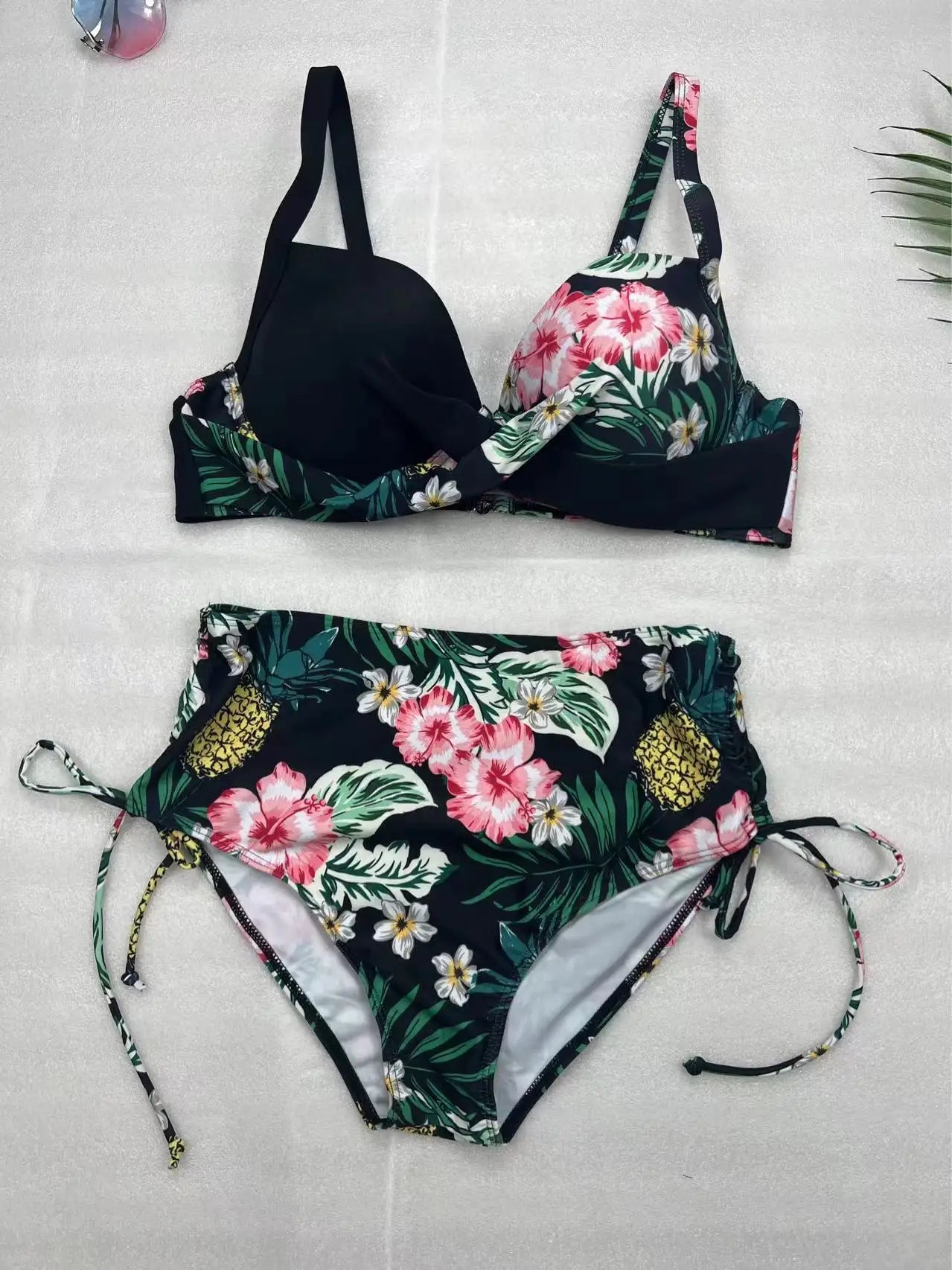 2026 Large Plus Big Size Swimsuit Women Floral Push Up Bikinis High Waist Strappy Swimwear Female Bathing Swimming Swim Suit 5XL