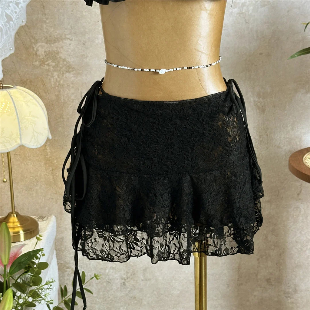 With Skirt Ruffled Frilled Halter Bikini Female Swimsuit Women Swimwear Three-pieces Bikini set Bather Bathing Suit Swim V7788