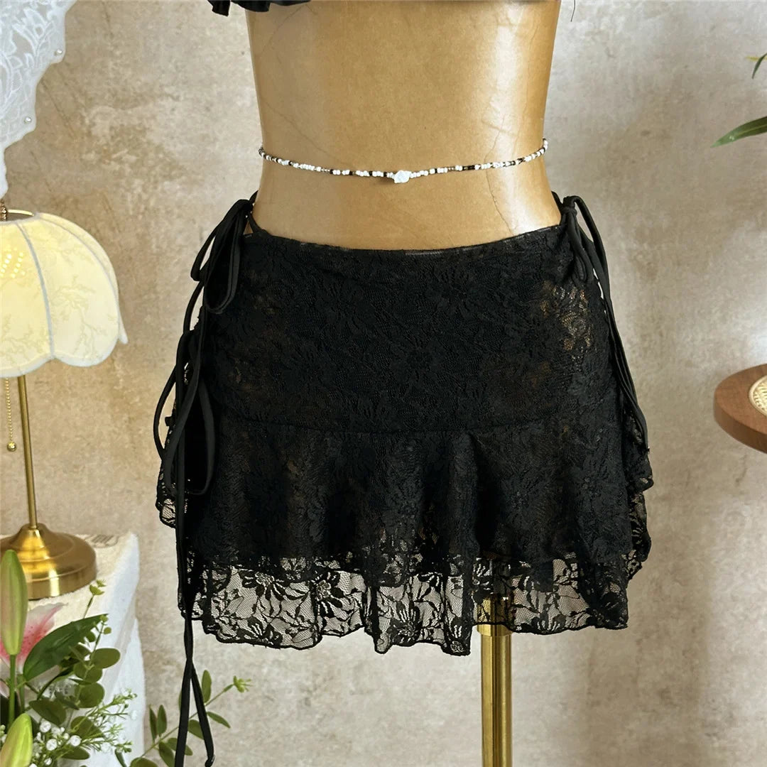 With Skirt Ruffled Frilled Halter Bikini Female Swimsuit Women Swimwear Three-pieces Bikini set Bather Bathing Suit Swim V7788