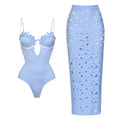 2025 High Quality One Piece Swimsuit Floral Ruffle Printed Push Up Women Bikini Set Swimwear Slimming Bathing Suit Beach Wear