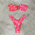 Micro Bikini Push Up Swimsuits For Women 2024 Sexy Female Swimwear Brazilian Bikini Set Thong Biquini Swim Suits Print Beachwear