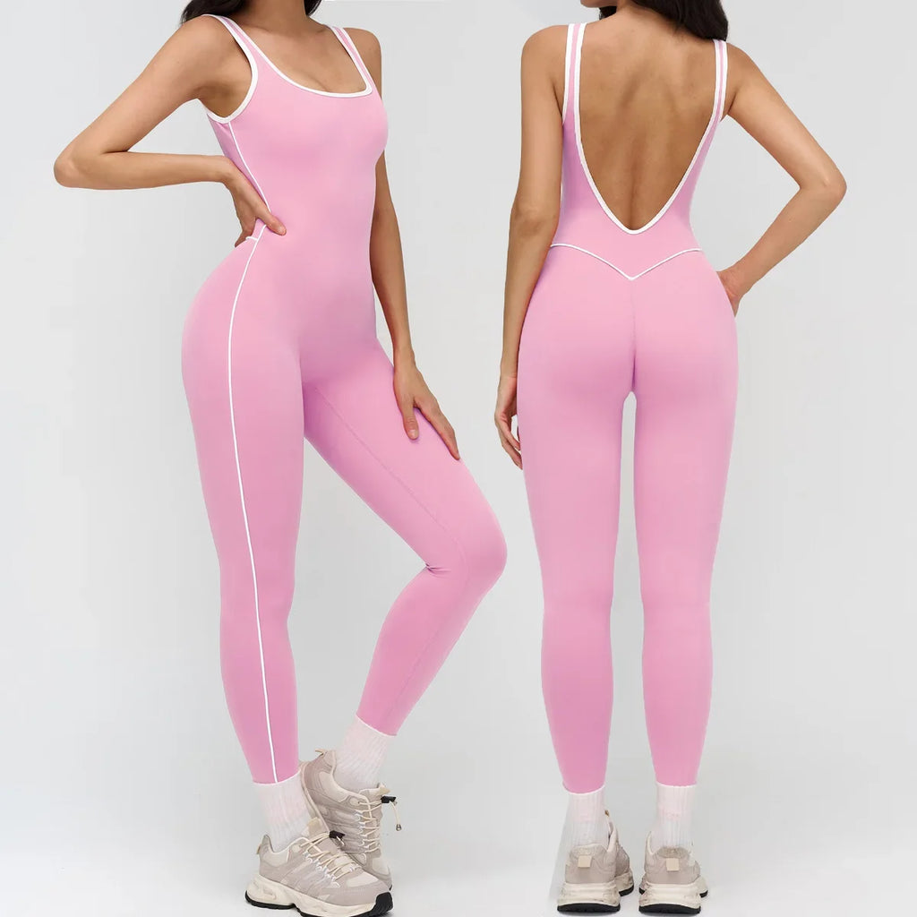 Women Jumpsuit Gym Set Yoga Suit Back Cross Sportswear Sports Jumpsuit Fitness Dance Performance Rompers Workout Bodysuits
